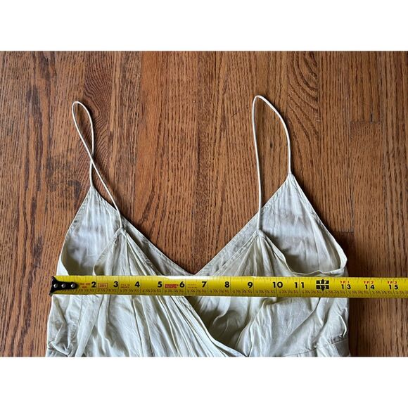 DIANE VON FURSTENBERG Green Waist Tie Spagetti Strap Y2K Dress Women's Sz Small - Picture 10 of 10